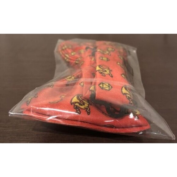 D&D Dungeons & Dragons Dice Bow Tie Red Black Tie Geek Loot Crate RPG Gaming D20 - Picture 6 of 6